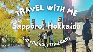 Kid friendly itinerary Hokkaido Japan part 1  Sapporo  October 2024 Travel with me [upl. by Broida721]