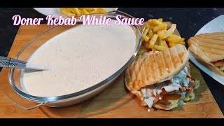 Doner Kebab White Sauce Recipe by Fatima Kitchen ✔✔ [upl. by Ynitsed]