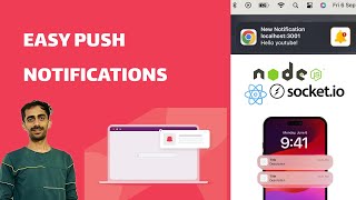 RealTime Push Notifications with SocketIO  React amp Nodejs Tutorial [upl. by Yhtimit]