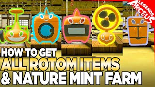 How to Get All Rotom FormsItems amp Nature Mint Farming  Pokemon legends Arceus [upl. by Resa25]