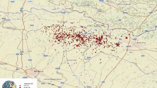 Sequenza sismica in Pianura Padana 2012 Andamento della sequenza fino al 30 maggio [upl. by Anis]