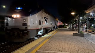 Amtrak P370 Pulling Into Holland Station Lead By AMTK 18 [upl. by Ahsienet659]