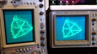 Oscillofun mp3 vs flac XY Tektronix 2232 465B [upl. by Nahttam431]