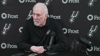 202324 San Antonio Spurs Season  Gregg Popovich PostGame Interview 1192024 [upl. by Zenia]