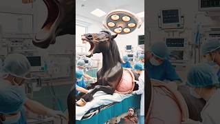 Doctor save pregnant mare horse mare pregnant humanity helptheanimals horselover foal shorts [upl. by Aciruam]