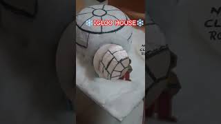 HOW TO MAKE IGLOO ❄❄  IGLOO HOUSE  CLASS PROJECT shorts youtubeshort igloo [upl. by Arodoet]