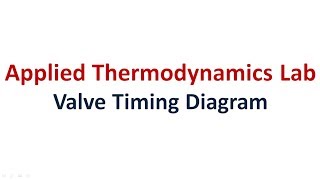 Valve Timing Diagram  Applied Thermodynamics Lab MechLabVideos [upl. by Cohl672]