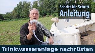 Frischwasseranlage Montage  Pumpe anschließen  Frischwassertank einbauen [upl. by Larine703]