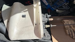 How to remove Evinrude Etec 150 175 200 hp outboard lower unit to replace water pump impeller [upl. by Rahm870]