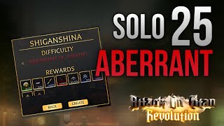 AOTR Solo Aberrant Mode 25 TimesUPD1 Attack on Titan Revolution [upl. by Irab781]