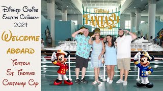 Disney Cruise Vlog DAY 1  Embarkation Day on the DISNEY FANTASY  Eastern Caribbean 2024 [upl. by Daphie]