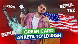 GREEN CARD 2025 XATOSIZ ANKETANI BEPUL TOLDIRISH [upl. by Jacobina]