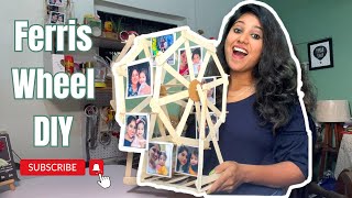 DIY Popsicle Stick Ferris Wheel Tutorial  Fun Craft Project [upl. by Philbin]