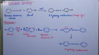 Diazonium coupling reaction with mechanism [upl. by Thea]