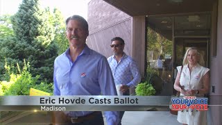 Eric Hovde casts ballot in Madison [upl. by Atinauj]