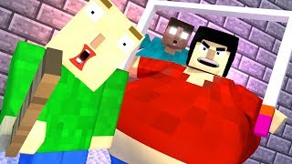 BALDIS BASICS HORROR GAME  Minecraft Animation Steve amp more [upl. by Malliw]