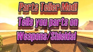 Borderlands 2 A mod that tells you GunShield parts [upl. by Hairahcez]