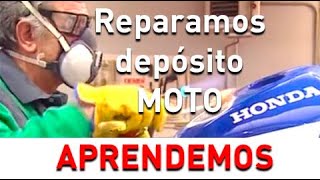 🔨🛵REPARACIÓN de DEPÓSITOS metálicos de MOTOCICLETAS 🏍 [upl. by Revert]