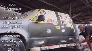 pintura automotiva chevrolet s10 cinza astec [upl. by Calvano]