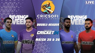 🔴Revenge Week Rivalry Mumbai vs Bengal amp MP vs Bengaluru LIVE Double Header shorts rc24 c24 [upl. by Holmes]