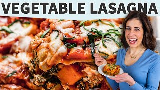 Vegetable Lasagna  How to Make the BEST Vegetarian Lasagna [upl. by Adall]