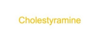 USMLE WMedical Video Lectures Pharmacology about Cholestyramine by UsmleTeam [upl. by Nebra863]