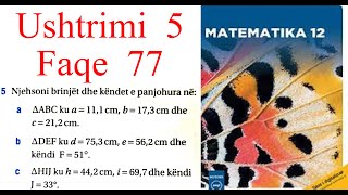 Matematika 12  faqe 77 ushtrimi 5  Trekendeshat [upl. by Mendoza]