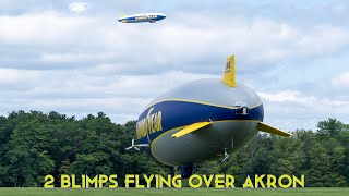 Two Goodyear Blimps Flying at Wingfoot Lake [upl. by Irec29]