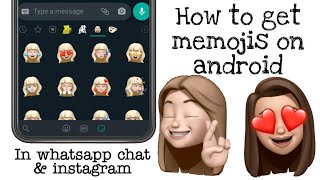 How to get memojis on android  In whatsapp chat amp Instagram Sandriyaxcreations [upl. by Benioff]