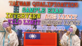 TAIWAN QUALIFICATIONAGE LIMITHEIGHT LIMITSAMPLE EXAMINTERVIEW factoryworkerintaiwan DNVRVLOGS [upl. by Sardse]