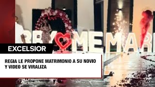 Regia le propone matrimonio a su novio y video se viraliza [upl. by Ayidan544]