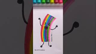 Rainbow Man 🌈 Satisfying Art Tutorial shorts youtubeshorts drawing colors trending satisfying [upl. by Poyssick]