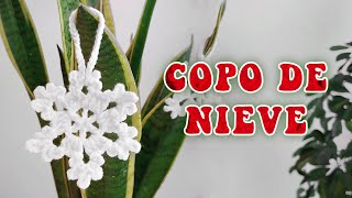 Copo de Nieve a Crochet Paso a Paso en Español ❄️ Snowflake Adorno de Navidad [upl. by Bryant]