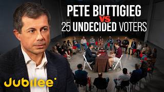 1 Politician vs 25 Undecided Voters Feat Pete Buttigieg  Surrounded [upl. by Aitselec205]