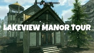 Skyrim Remastered  Lakeview Manor Tour [upl. by Aihsilef880]