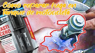 TUTORIAL COMO REPARAR FUGA EN TANQUE DE GASOLINA MOTOCARRO [upl. by Benge534]