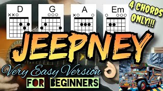 Jeepney by Spongecola guitar tutorial very easy version for beginners👌🏻💯 [upl. by Atsejam]