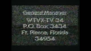 WTVX sign off 1989 [upl. by Eaj247]