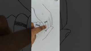 Couples hand drawingdrawing pencildrawing shorts [upl. by Avra]