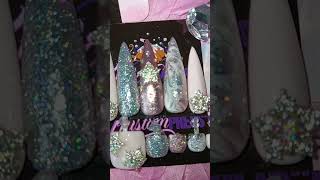 💖Pink Holiday💖 XL Stiletto nails pressonnailsbusiness nailart pressonails winternails [upl. by Enileoj]