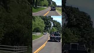 Pickup briefly offroads into a ditch [upl. by Lleral]