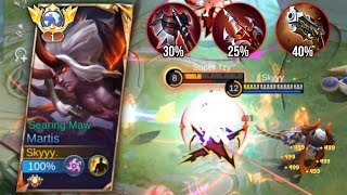 GLOBAL MARTIS WTF LIFESTEAL AND HIGH DAMAGE BUILD  NEW INSANE TRICK TO DOMINATE  Mobile Legends [upl. by Darnell851]