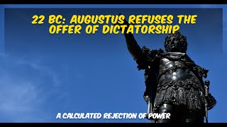 22 BC Augustus Refuses Dictatorship – The Masterstroke That Shaped Rome [upl. by Eledoya919]