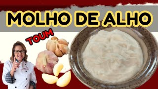 MOLHO DE ALHO ÁRABE DELICIOSO SIMPLES COM APENAS 4 INGREDIENTES TOUM [upl. by Darline]