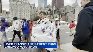 Liver transplant patient runs Bank of America Chicago Marathon The hardest thing I did [upl. by Brink]