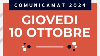 ComUNICAMat  Seconda Giornata  Giovedi 10 ottobre [upl. by Ardnaeed]