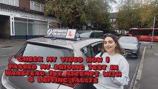 Wanstead test route test time 907am I passed my driving test 1st attempt with 4 driving faults [upl. by Yemirej]