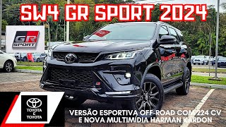 TOYOTA SW4 GR SPORT 2024 TURBO DIESEL 4X4 0KM 7 LUGARES DETALHES DO INTERIOR E EXTERIOR [upl. by Wera]