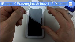 Schnelle Anleitung iPhone Panzerglas passgenau aufbringen in ca 5 Minuten  deutsch [upl. by Wanonah583]