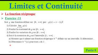 Continuité dune fonction  exercice corrigé  fonction réciproque  2BAC  PC et SVT [upl. by Maxfield]